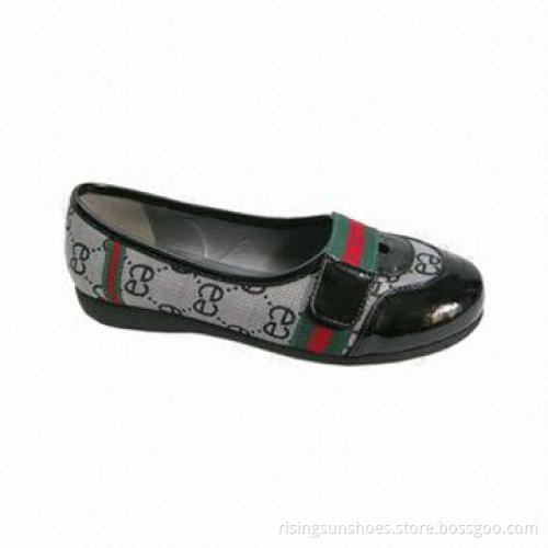 Nice Girls'/Children's Casual Shoe, patent PU + fabric upper, with comfortable fitting
